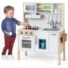 Costzon Kids Kitchen Playset, Wooden Pretend Toddler Kitchen Toy Set w/Sound, Microwave, Oven, Ice Maker, Range Hood, Stoves, Sink & 18 Accessories, Pink Play Kitchen for Girls Ages 3+ view 1