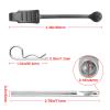 10PCS AllinRC RC Body Clips w/Pull Tabs & 4mm Hole Puncher for All 1/10 1/12 Scale Traxxas Arrma Redcat Axial Losi HSP HPI Kyosho RC Car Truck Crawler Body Shell Upgrades (1.2mm Rod Silver) view 2