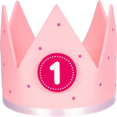 GOKI 60677 Corona de cumpleaos rosa Babies and Early Childhood, Multicolored, One Size
