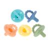 Nuby Silicone Softees Pacifier and Teethers - (5-Pack) Silicone Baby Pacifiers and Teethers - 0+ Months - Assorted Colors view 1