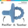 Nuby Silicone Softees Pacifier and Teethers - (5-Pack) Silicone Baby Pacifiers and Teethers - 0+ Months - Assorted Colors view 2