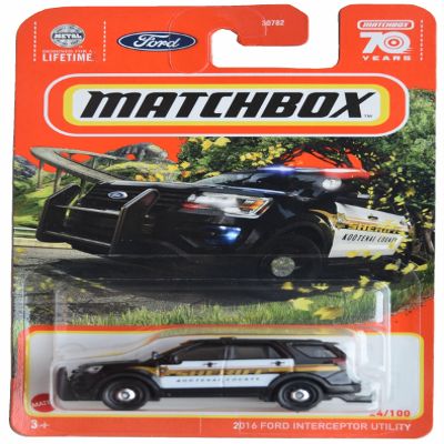 Matchbox 2016 Ford Interceptor Utility, Black 24/100 [Sheriff]