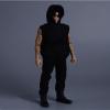 1/12 Scale Male Clothes,Men's Sleeveless Hoodie Pants Trousers Outfit Clothing for 6inch Male Action Figure Body (Black) view 1
