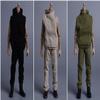 1/12 Scale Male Clothes,Men's Sleeveless Hoodie Pants Trousers Outfit Clothing for 6inch Male Action Figure Body (Black) view 3