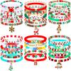 Batiyeer 40 Pcs Bracelets for Women Stretch Stackable Surfer Heishi Colorful Friendship Bead Bracelets Adjustable Clay Festive Jewelry Party Favors Gift(Festival) view 1