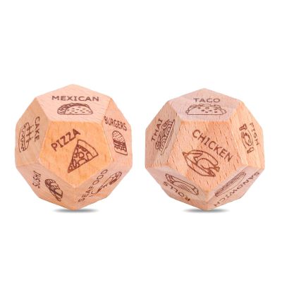 Anniversary Date Night Ideas Couple Gifts for Him Her Boyfriend Girlfriend 2Pcs Food Decider Dice 5th Anniversary Wedding Gifts for Husband Wife for Christmas Birthday Valentines Day Basket Stuffers