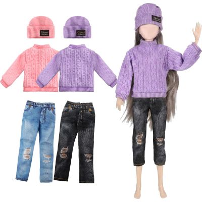 Bencailor 8 Pcs Winter Doll Clothes Winter Doll Accessories Include Sweater Pants Shoes Hat for Birthday Gift(Vivid,12 Inch)