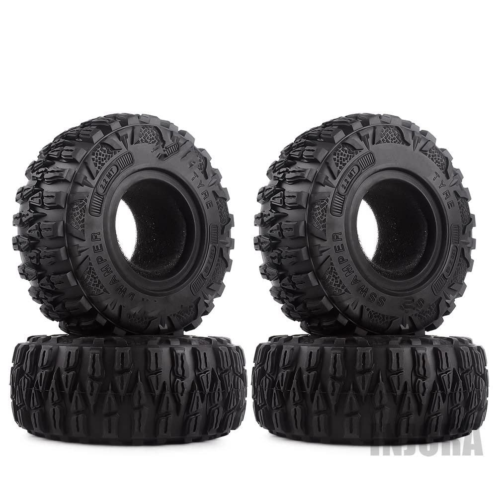 4PCS 2.2" Mud Grappler Rubber Tyre 2.2 Wheel Tires 120 * 48MM for 1:10 RC Rock for Crawler for for Traxxas TRX4 TRX-6 for Axial SCX10 90046 Modification Accessories