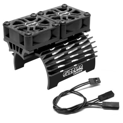 OGRC Dual 30mm RC Cooling Fans 27000 RPM RC Car Motor Heatsink with Metal Cover 4068 4274 Brushless Motor Heatsink for 1/7 1/8 40mm 42mm Diameter Size RC Brushless Motor