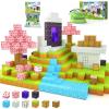 Coodoo Magnetic Blocks - Build Mine Magnet World Cherry Blossom Set, Magnetic Tiles Building STEM Toys for Boys & Girl Kids Toddler Toys for 3+ Years Old view 1