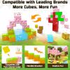 Coodoo Magnetic Blocks - Build Mine Magnet World Cherry Blossom Set, Magnetic Tiles Building STEM Toys for Boys & Girl Kids Toddler Toys for 3+ Years Old view 3