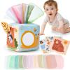 hahaland Baby Tissue Box Toy - Baby Toys 6-12 Months Montessori Toys for 6 Month Old Must Haves Valentines Day Baby Gifts Easter Basket Stuffers 6 9 12 18 Months Old Sensory Pulling Play Scarf Toy view 1