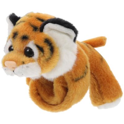Abaodam Animal Slap Bracelet Tiger Slap Bracelet Plush Stuffed Animal Hugger Snap Wrist Band for Kids Birthday Party