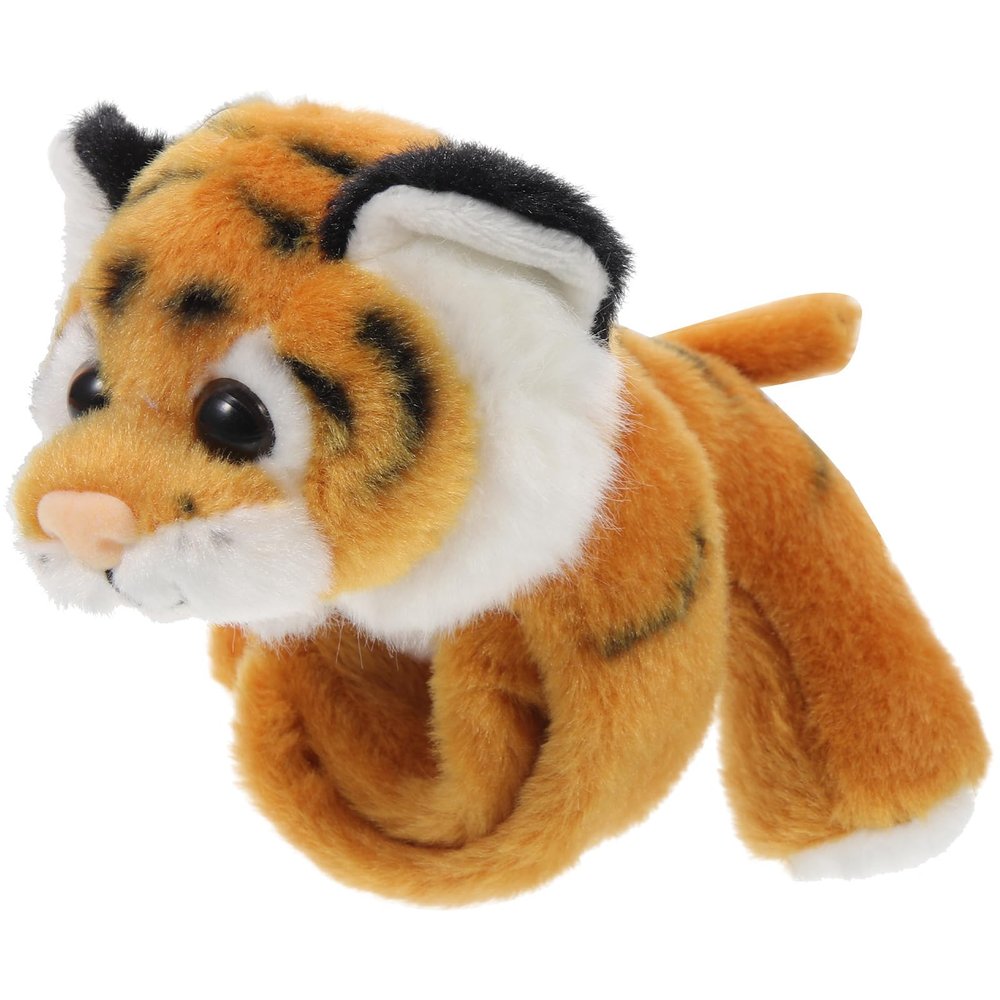 Abaodam Animal Slap Bracelet Tiger Slap Bracelet Plush Stuffed Animal Hugger Snap Wrist Band for Kids Birthday Party