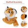 Abaodam Animal Slap Bracelet Tiger Slap Bracelet Plush Stuffed Animal Hugger Snap Wrist Band for Kids Birthday Party view 3