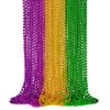 24PCS Mardi Gras Accessories, Mardi Gras Green Purple Gold Metallic Beads Necklaces Accessories Bulk, Mardi Gras Beads Necklace Costumes Women Men Kids for Parade Throws Party Decor Favor Supplies view 1