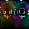 2pcsLight up Mask LED Mask-Purge Mask, X Eyes Scary Masks, Glow Neon Mask Costume Mask with 3 Lighting Modes for Halloween Festival Party view 1