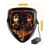 2pcsLight up Mask LED Mask-Purge Mask, X Eyes Scary Masks, Glow Neon Mask Costume Mask with 3 Lighting Modes for Halloween Festival Party view 2