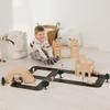 2B WOOD Personalized Wooden Car Track for Boys - Size S Toddler Race Track Toy Cars - Wooden Toy Cars Road with Additional Details - Montessori Kids Playing Sign for Street - Birthday Car Toy view 4