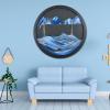 24'' Moving Sand Art Decor, 360 Rotating 3D Sand Painting Wall Art Mounted Glass Crafts 3D Deep Sea Sandscape Sand Art Liquid Motion Flowing Sand Gift Relaxing Mood for Home Office Decoration (D) view 1