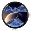 24'' Moving Sand Art Decor, 360 Rotating 3D Sand Painting Wall Art Mounted Glass Crafts 3D Deep Sea Sandscape Sand Art Liquid Motion Flowing Sand Gift Relaxing Mood for Home Office Decoration (D) view 2