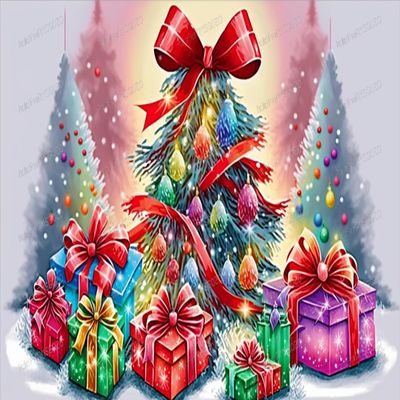 Colorful Christmas Tree 1000 Piece Puzzles for Adults - Cartoon Wooden Jigsaw Puzzle for Beginners, Unwind from Everyday Life, for Family Bonding Activities Toys
