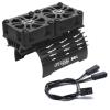 OGRC Dual 30mm RC Cooling Fans 28000 RPM RC Car Motor Heatsink with Metal Cover 3650 3660 540 550 Brushless Motor Heatsink for 1/10 36mm 38mm Diameter Size RC Brushless Motor view 1