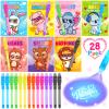 28 Pack Valentine Invisible Ink Pens with Greeting Cards, Valentines Day Gifts for Kids Classroom Exchange, Magic Pen with UV Light for Secret Message, Valentines Cards for Kids Valentine Party Favors view 1
