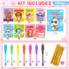 28 Pack Valentine Invisible Ink Pens with Greeting Cards, Valentines Day Gifts for Kids Classroom Exchange, Magic Pen with UV Light for Secret Message, Valentines Cards for Kids Valentine Party Favors view 2