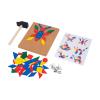 Adena Montessori Hammer and Nail Toys Wooden Pegboard Puzzle for 4-6 Year Olds view 1