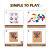 Adena Montessori Hammer and Nail Toys Wooden Pegboard Puzzle for 4-6 Year Olds view 3