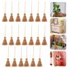 Amosfun Mini Witch Broom Hanging Decoration 5.5 Inch Straw Broomstick Ornament for Halloween and Christmas Dollhouse Accessories view 2