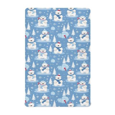 Christmas Xmas Fitted Crib Sheet for Girls and Boys,Soft Breathable Baby Sheet for Standard Size Crib Mattress A110196
