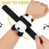 Abaodam Animal Slap Bracelet Panda Slap Bracelet Plush Panda Stuffed Animal Hugger Snap Wristband for Kids Birthday Party view 3