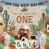 kreat4joy How The West Was One Year Old Party Decorations, Western First Birthday Decorations, Cow Print Green Brown Balloons Backdrop High Chair Banner Cake Topper Number 1 Cowboy 1st First Rodeo view 3
