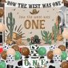 kreat4joy How The West Was One Year Old Party Decorations, Western First Birthday Decorations, Cow Print Green Brown Balloons Backdrop High Chair Banner Cake Topper Number 1 Cowboy 1st First Rodeo view 4