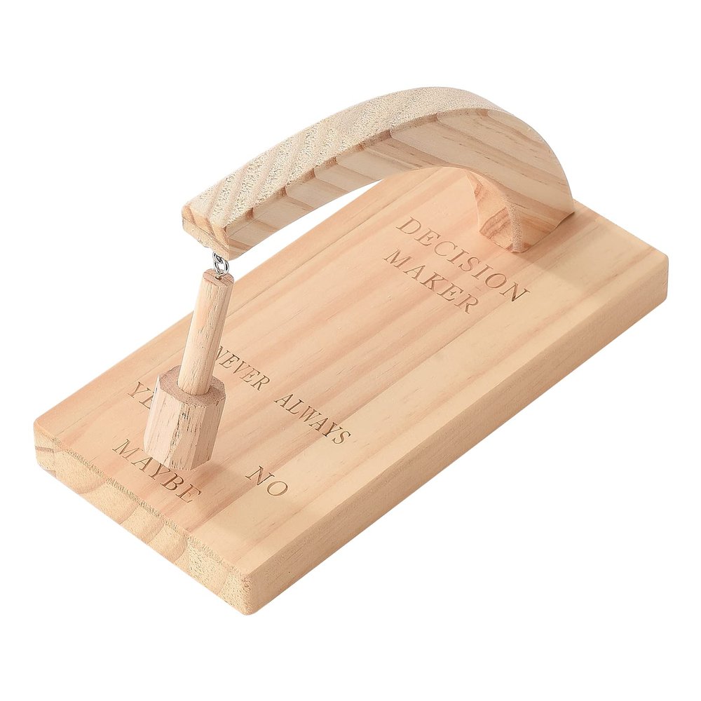 GOWENIC Decision Maker, Creative Magnetic Decision Maker, Wooden Oscillating Magnetic Selector, Swing The Pendulum and Find The Answer to Your Question (B)
