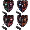 4PACK Halloween Scary Mask LED Mask -LED X Eye Purge Mask-LED Light Up Mask for Halloween Costume view 4