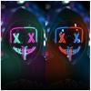 2pcsLight up Mask LED Mask-Purge Mask, X Eyes Scary Masks, Glow Neon Mask Costume Mask with 3 Lighting Modes for Halloween Festival Party view 1
