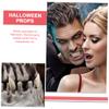 Abaodam 9pairs Halloween Fake Teeth Decorative Zombie Fangs Material for Cosplay and Horror Parties for Devils and Safe and view 4