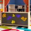 Classroom Essentials Wooden Puppet Theater with Removable Curtains and Bottom Magnetic Chalkboard, Natural view 2