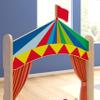 Classroom Essentials Wooden Puppet Theater with Removable Curtains and Bottom Magnetic Chalkboard, Natural view 3