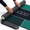 Newverest Poker Table Top 70" x 35", Texas Hold'em Poker Mat for Home Game Nights Up to 10 Players, Blackjack, Casino | Poker Topper for Tables in Zipper Storage Bag with 8 Coasters in Gift-Ready Box view 1