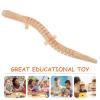 TOYANDONA Kids DIY Unfinished Wood Lizard Model Toy Lightweight Portable Realistic Wiggle Lizard Plaything for Creative Craft and Home Decor view 4