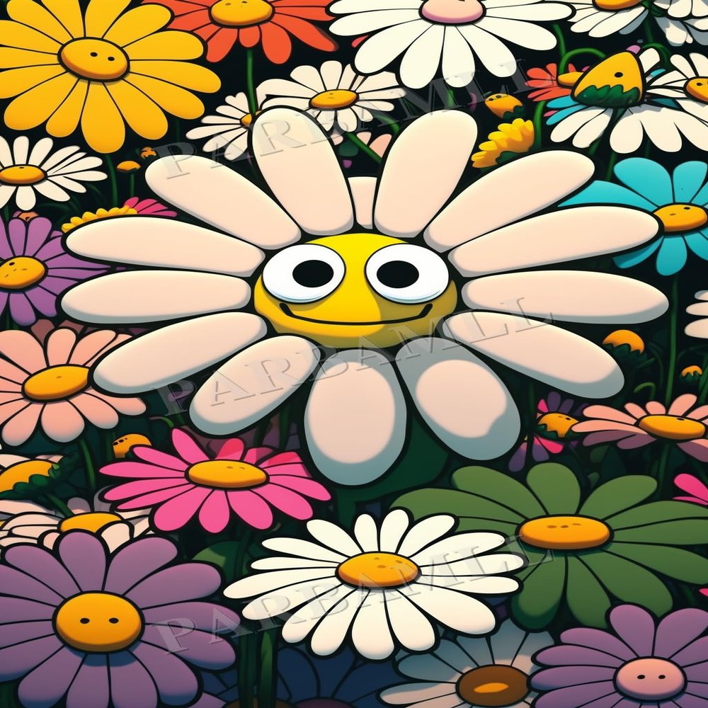 120 Piece Adult Jigsaw Puzzle, Cartoon Daisies, Puzzle Educational Gift, Room Decor or Wall Decor Exercise Willpower Relaxation Birthday Gifts