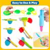 Dough Tools for Kids, 24 Pieces Dough Play Tools Set with Rolling Pins,Cutters,Dough Extruders,Scissor view 3
