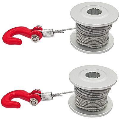 BrewJa 2PCS 25T Steering Gear Servo Winch Wheel Drum for 1/10 RC Crawler Car Traxxas TRX4 Axial SCX10 90046 D90 D110 Tamiya