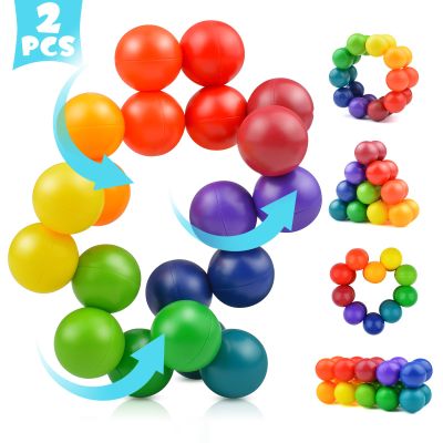 2PCS Autism Sensory Toys for Autistic Children , Sensory Fidget Toys for Adults Kids, Autism Toys for Toddlers 3-4, Travel Toys Present for Kids Ages 3+ ,Valentines Day Gifts for Kids Boys Girls A
