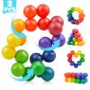 2PCS Autism Sensory Toys for Autistic Children , Sensory Fidget Toys for Adults Kids, Autism Toys for Toddlers 3-4, Travel Toys Present for Kids Ages 3+ ,Valentines Day Gifts for Kids Boys Girls A view 1