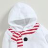 AvoDovA Infant Baby Boy Girl Christmas Snowman Costume Winter Fleece Plush Long Sleeve Hooded Snowman Jumpsuit Romper+Scarf (A-Snowman White, 6-9 Months) view 4